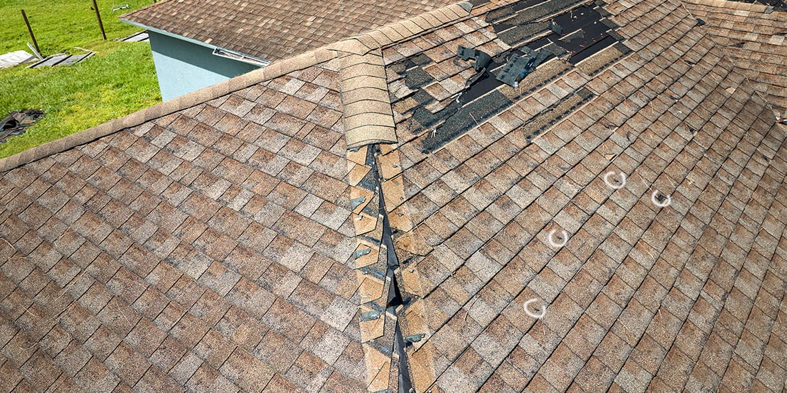 AARC inspector documenting storm damage for an insurance claim in NC